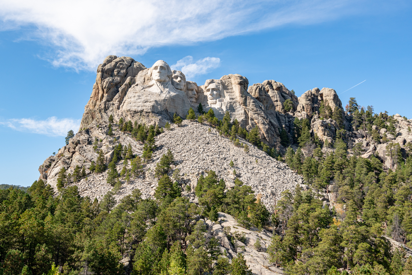 mount rushmore as seen from visitors center