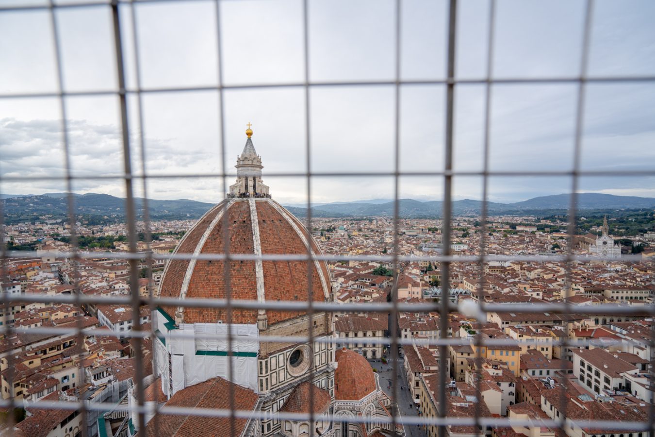 view from giottos bell tower as seen when visiting the florence duomo complex